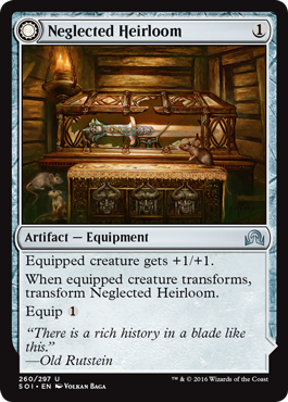 Neglected Heirloom (Ashmouth Blade) (Shadows Over Innistrad) Light Play