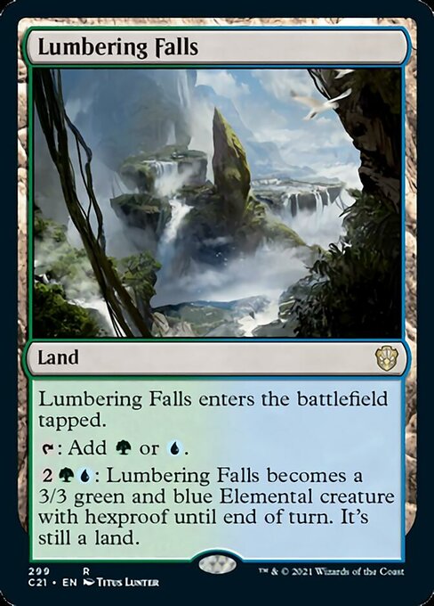 Lumbering Falls (Commander 2021 Strixhaven) Light Play
