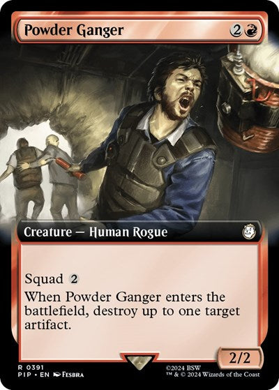 Powder Ganger (Extended Art) (Universes Beyond: Fallout) Light Play Foil