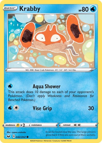 Krabby (042) (SWSH01: Sword & Shield Base Set) Medium Play