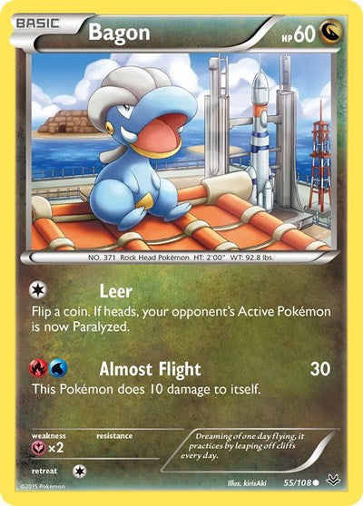 Bagon (55) (XY Roaring Skies) Damaged / Poor Reverse Holofoil