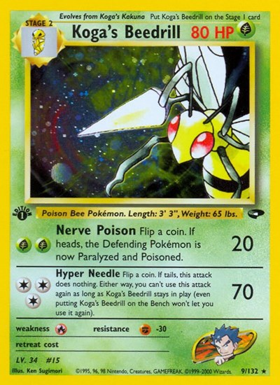 Koga's Beedrill (Gym Challenge) Light Play Holofoil Unlimited