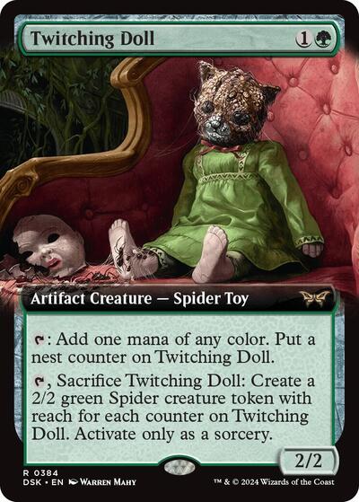 Twitching Doll (Extended Art) (Duskmourn: House of Horror) Light Play