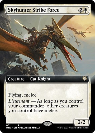 Skyhunter Strike Force (Extended Art) (Commander: Phyrexia: All Will Be One) Light Play