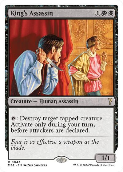 King's Assassin (White Border) (Mystery Booster 2) Light Play