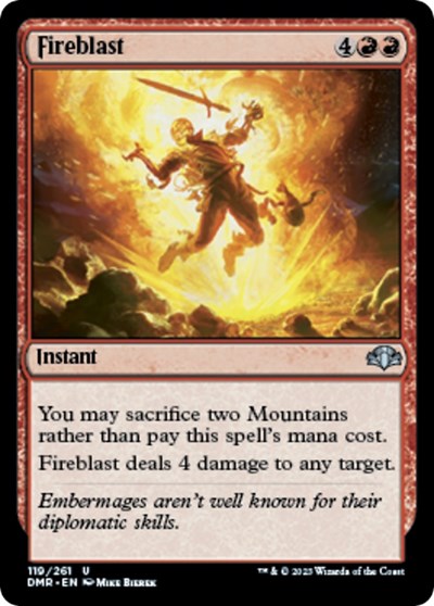 Fireblast (Dominaria Remastered) Light Play Foil