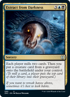 Extract from Darkness (Commander 2020 Zendikar Rising) Damaged / Poor
