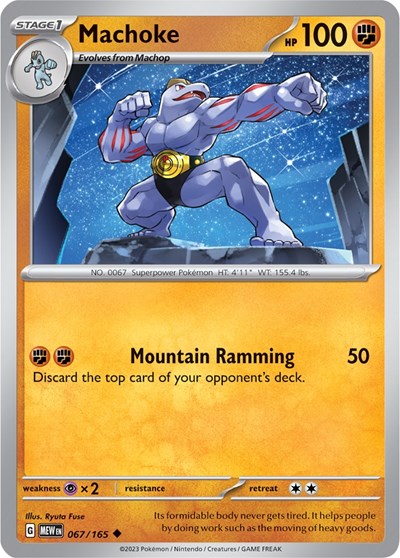 Machoke - 067 (Scarlet and Violet: 151) Light Play Reverse Holofoil