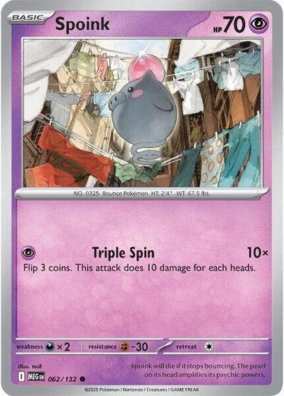 Spoink (ME01: Mega Evolution) Light Play Reverse Holofoil