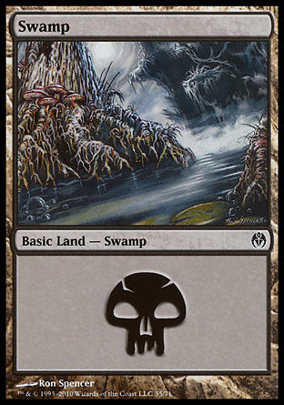 Swamp (35) (Duel Decks: Phyrexia vs The Coalition) Light Play