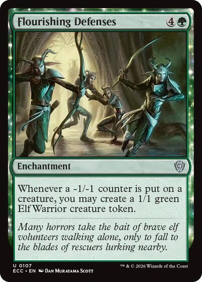 Flourishing Defenses (Commander: Lorwyn Eclipsed) Light Play