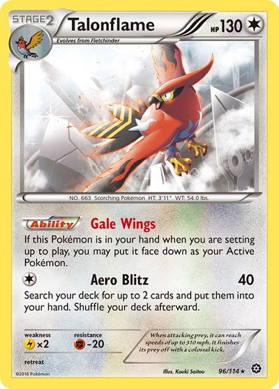 Talonflame (XY - Steam Siege) Damaged / Poor Reverse Holofoil