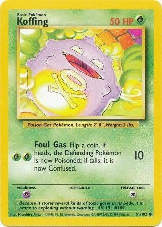 Koffing (Base Set) Medium Play