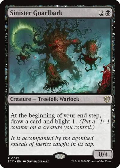 Sinister Gnarlbark (Commander: Lorwyn Eclipsed) Light Play