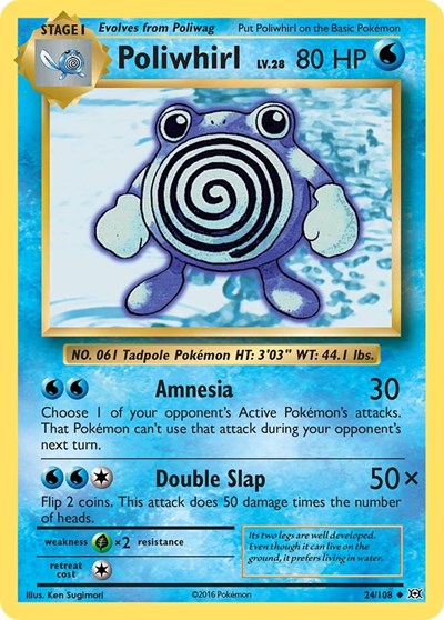 Poliwhirl (XY - Evolutions) Damaged / Poor Reverse Holofoil