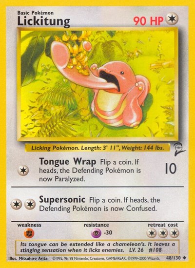 Lickitung (Base Set 2) Medium Play