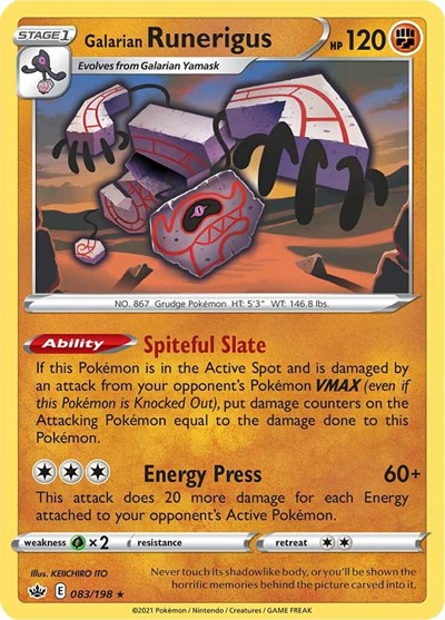 Galarian Runerigus (SWSH06: Chilling Reign) Light Play Holofoil