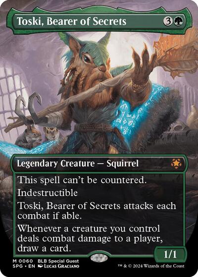 Toski, Bearer of Secrets (Borderless) (Special Guests) Near Mint Foil