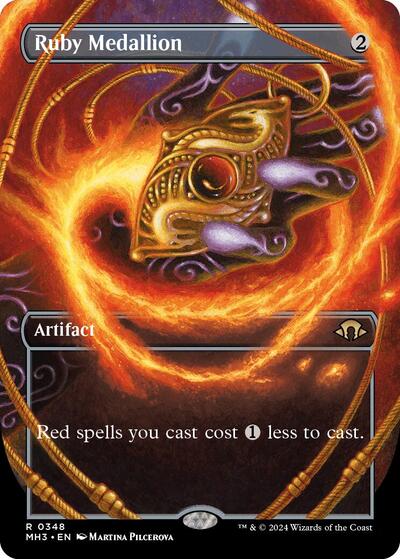 Ruby Medallion (Borderless) (Modern Horizons 3) Light Play