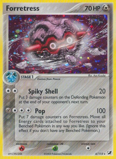Forretress (Unseen Forces) Damaged / Poor Holofoil