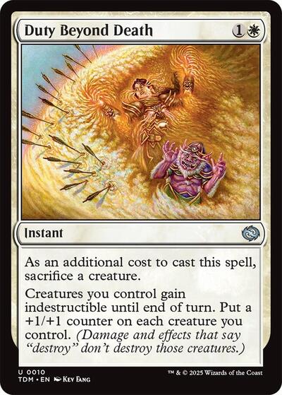 Duty Beyond Death (Tarkir: Dragonstorm) Light Play Foil