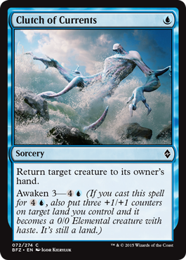 Clutch of Currents (Battle for Zendikar) Light Play