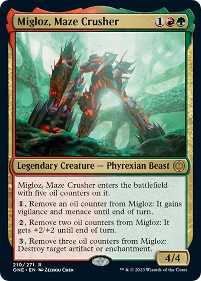 Migloz, Maze Crusher (Phyrexia: All Will Be One) Medium Play