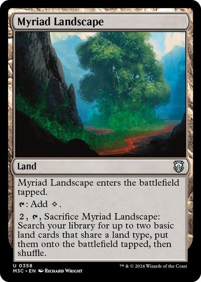 Myriad Landscape (Commander: Modern Horizons 3) Light Play