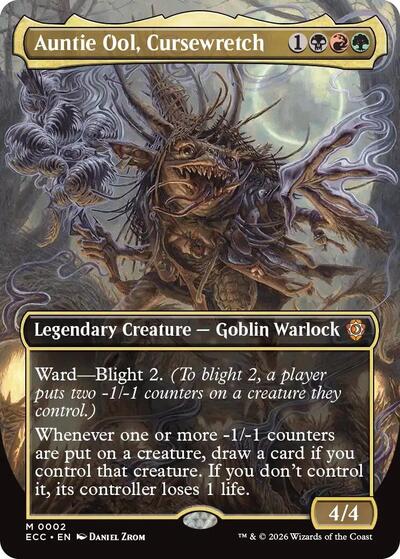 Auntie Ool, Cursewretch (Borderless) (Commander: Lorwyn Eclipsed) Light Play Foil