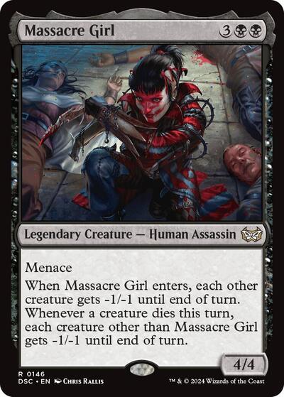 Massacre Girl (Commander: Duskmourn: House of Horror) Light Play