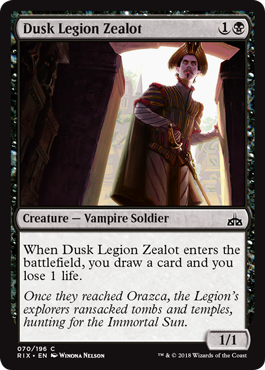 Dusk Legion Zealot (Rivals of Ixalan) Light Play