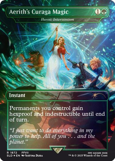 Aerith's Curaga Magic - Heroic Intervention (Rainbow Foil) (Secret Lair) Near Mint Foil