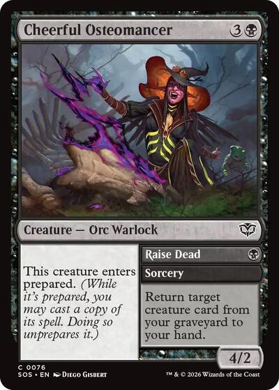 Cheerful Osteomancer (Secrets of Strixhaven) Light Play Foil