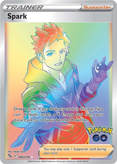 Spark (Secret) (Pokemon GO) Light Play Holofoil