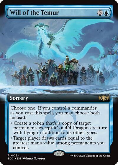 Will of the Temur (Extended Art) (Commander: Tarkir: Dragonstorm) Light Play