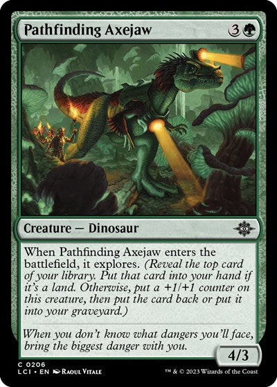 Pathfinding Axejaw (The Lost Caverns of Ixalan) Light Play Foil