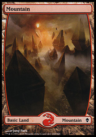 Mountain (243) (Zendikar) Light Play
