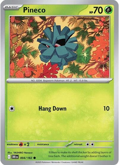 Pineco (SV10: Destined Rivals) Light Play Reverse Holofoil