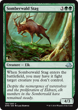 Somberwald Stag (Eldritch Moon) Light Play Foil
