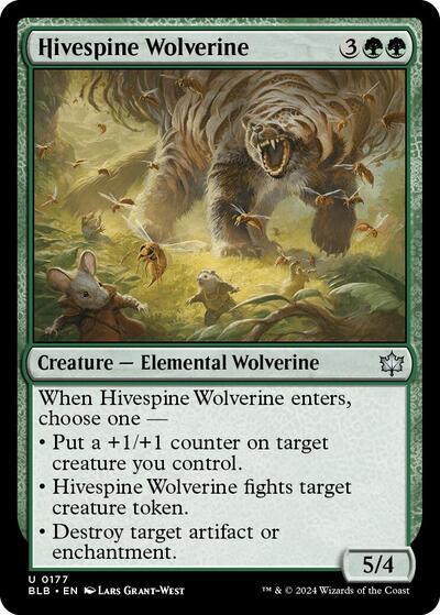 Hivespine Wolverine (Bloomburrow) Light Play