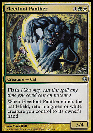 Fleetfoot Panther (Duel Decks: Ajani vs Nicol Bolas) Light Play