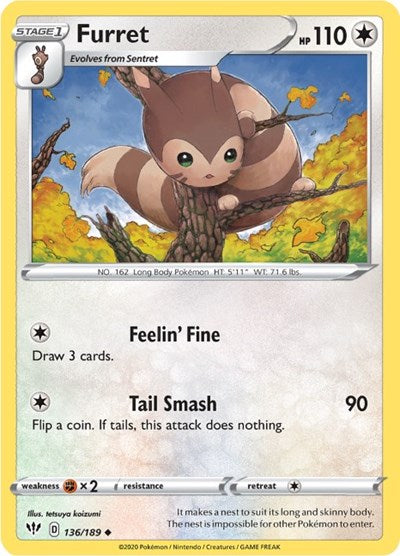 Furret (SWSH03: Darkness Ablaze) Light Play