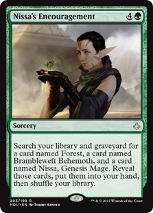 Nissa's Encouragement (Hour of Devastation) Light Play