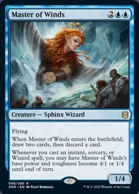 Master of Winds (Zendikar Rising) Light Play Foil