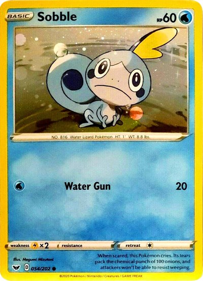 Sobble - 54/202 (Cosmos Holo) (Blister Exclusives) Light Play Holofoil