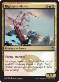 Highspire Mantis (Khans of Tarkir) Light Play Foil