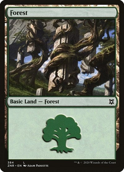 Forest (384) (Zendikar Rising) Light Play