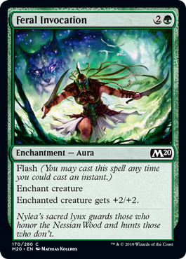 Feral Invocation (Magic 2020 Core Set) Light Play