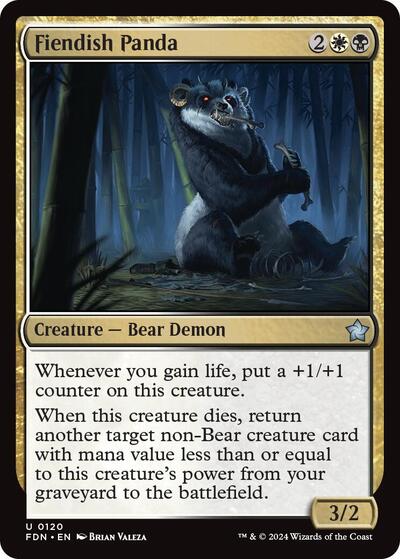Fiendish Panda (Foundations) Light Play Foil