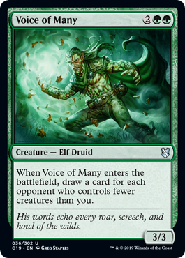 Voice of Many (Commander 2019) Light Play
